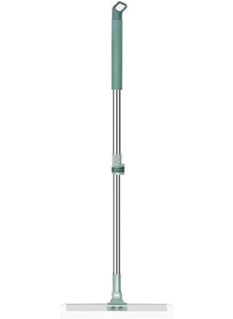 مساحة موب أرضية مع عصا قابلة للتعديل، ممسحة سيليكون لتنظيف الأرضيات والبلاط والرخام بمقبض تلسكوبي قابل للتعديل 1.1 متر × 50 سم - Image 2